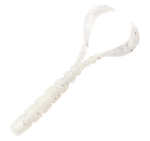 Mustad AJI Worm - Chiki - Chiki - color White Glow Glitter (MAJI-CHK-1.7-7)