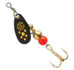 Spinner Mepps Black Fury - color black / yellow dots