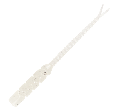 Mustad AJI Worm - Bachi - Bachi - color White Glow Glitter (MAJI-BCI-2-7)