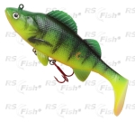 Ripper DAM Effzett Natural Perch Paddle Tail - color Fire Perch