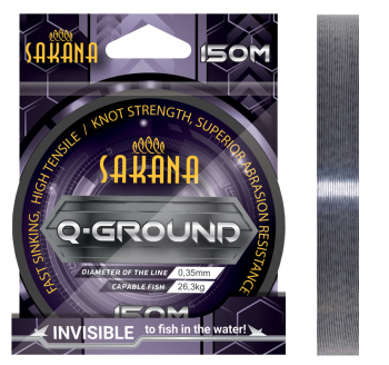 Fishing line York Sakana Q-Ground - color grey/black camouflage