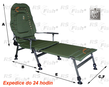 Armchair FK2 + footstool - color green