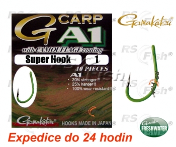 Hooks Gamakatsu G-Carp A1 Super Hook Camo Green