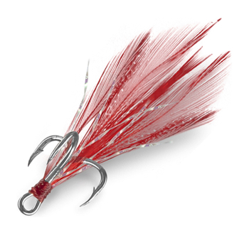 Treble hooks Delphin B!RD - color red