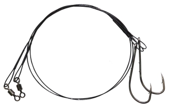 Wire leader York 1 x 7 - hook - snap