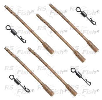 Anti tangle sleeves Extra Carp Camo S + swivels - 7059