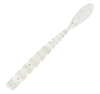Mustad AJI Worm - Fla - Fla - color White Glow Glitter (MAJI-FLA-2-7)