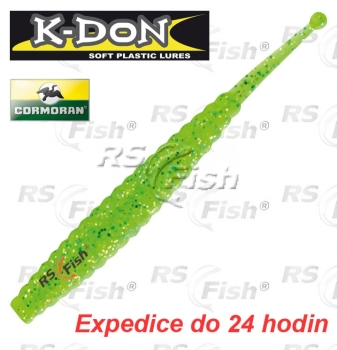 Dropshot bait Cormoran K-DON S8 Slugtail - color green chatreuse - 5 pcs