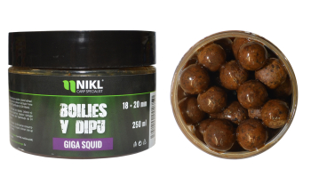 Boilies in dip Nikl - Giga Squid