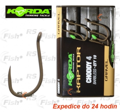 Hooks Korda Kaptor Choddy Barbless - color gravel