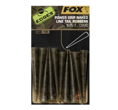 FOX Edges Camo Naked Line Tail Rubbers - size 7 CAC778