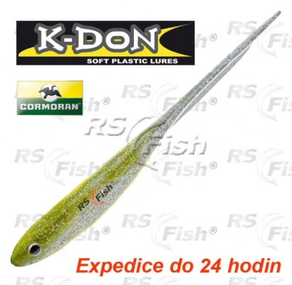 Dropshot bait Cormoran K-DON S2 Spearl Tail - color yellow flitter - 5 pcs