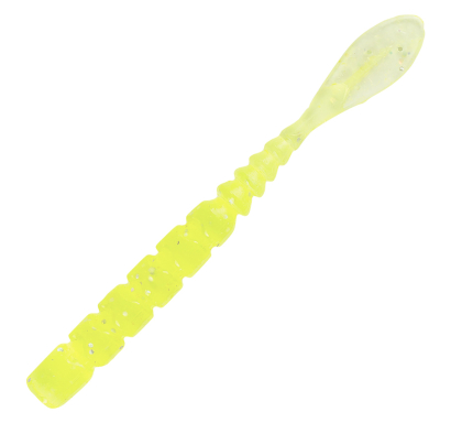 Mustad AJI Worm - Fla - Fla - color UV Clear Chatreuse (MAJI-FLA-2-5)