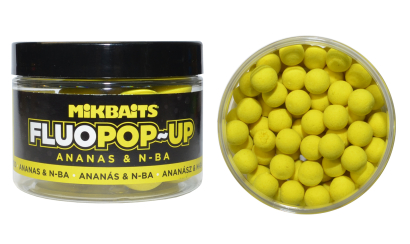 Boilies Mikbaits Mikbaits Fluo Pop-Up - Pineapple & N-BA - 10 mm